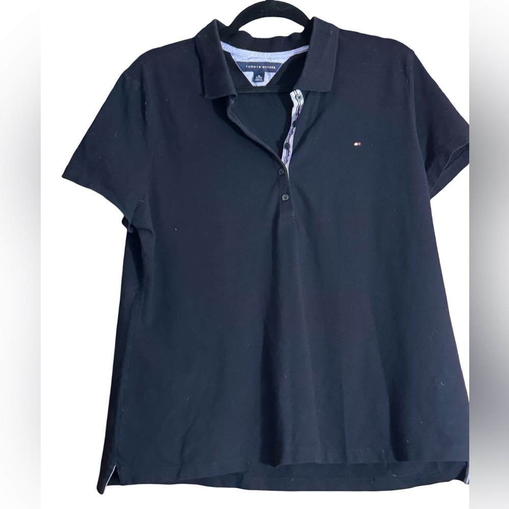 Tommy Hilfiger Black Polo Shirt Sz XL